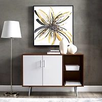 Walker Edison 44" Acorn & White Mid Century Modern Buffet