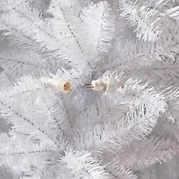 13ft. Pre-Lit Slim White Artificial Christmas Tree, Warm White LED Lights