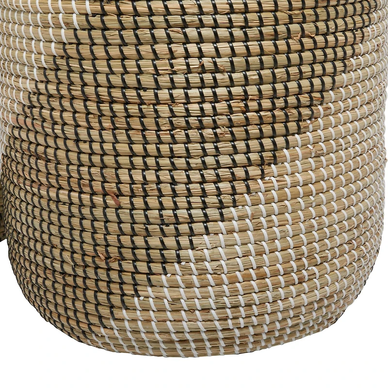 Brown Sea Grass Contemporary Storage Basket Set