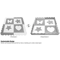 Sorbus 24" Gray & White Interlocking Baby Play Mat