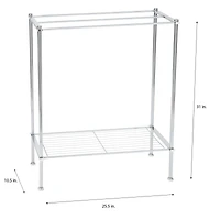 Organize It All Chrome Freestanding Towel Rack