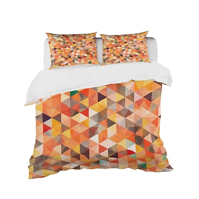 Designart 'Abstract Triangle' Modern Bedding Set
