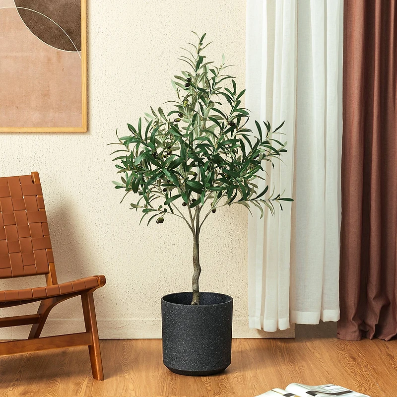 Glitzhome® 4ft. Faux Olive Tree in Pot