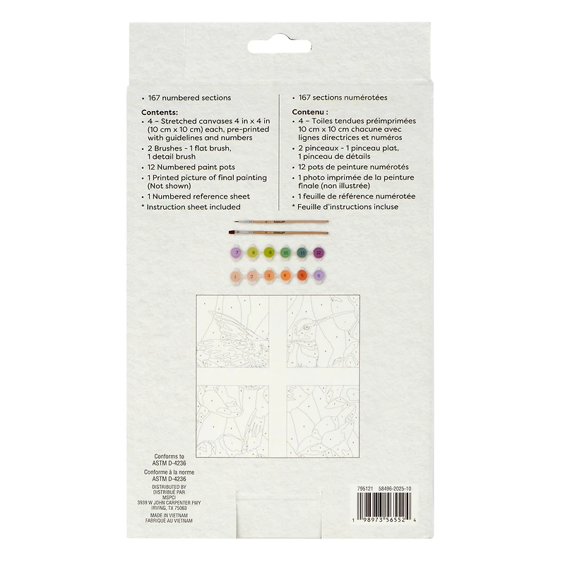 Hummingbird Paint-by-Number Gallery Mini Kit by Artist's Loft®
