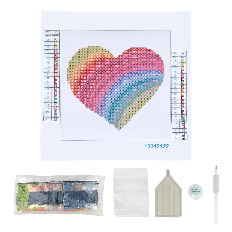 Rainbow Heart Diamond Art Kit by Make Market®