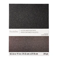 12 Packs: 24 ct. (288 total) Glitter 8.5" x 11" Cardstock Paper by Recollections