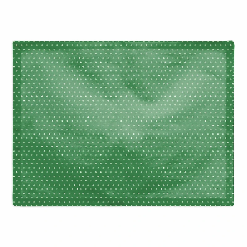 Green Polka Dot 14" x 18" Cotton Twill Placemat
