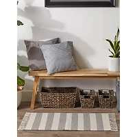 DII® Gray Ticking Stripe Hand-Loomed Rug, 2ft. x 3ft.