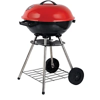 Brentwood 17" Portable Charcoal BBQ Grill with Wheels