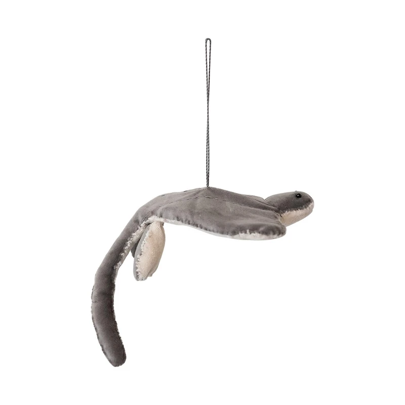 Hello Honey® 8.5" Gray & Cream Stingray Velvet Ornament