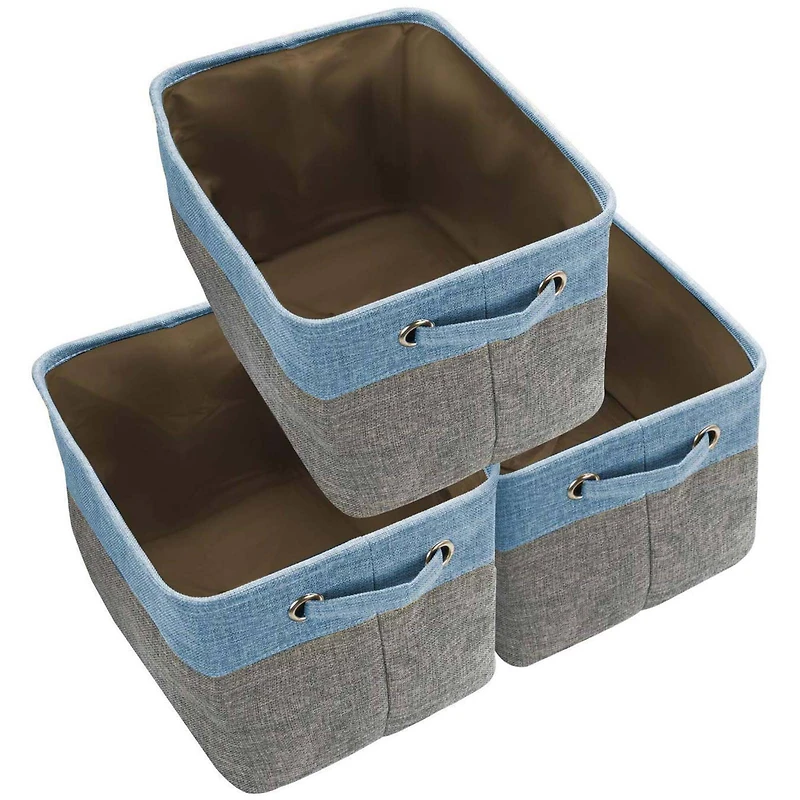 Sorbus 15" Twill Collapsible Storage Basket Set