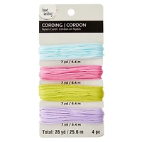 6 Packs: 4 ct. (24 total) 1.5mm Pastel Nylon Cording by Bead Landing™