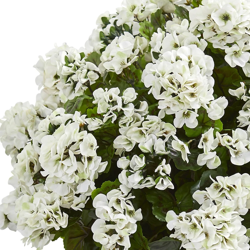 2.5ft. White Geranium in Slate Planter