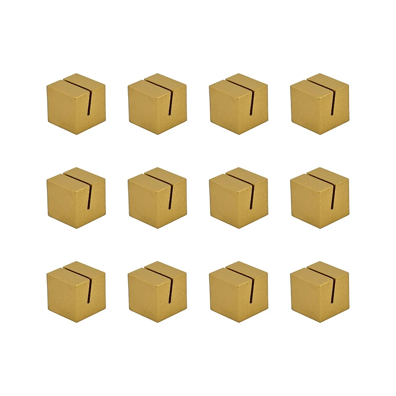 1" Gold Block Place Card Holders, 12ct. by Celebrate It™