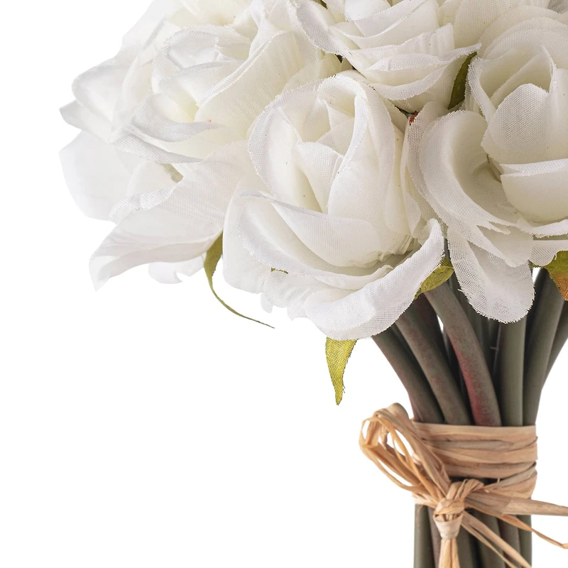 9 Pack: 8" White Mini Rose Bundle Classic Traditions™ by Ashland®