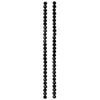 Jet Black Faceted Glass Round Beads, 6mm by Bead Landing™