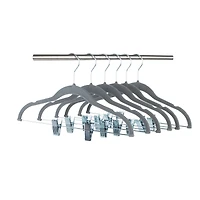 Simplify Children's Gray Velvet Hangers, 6ct.