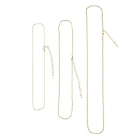 14K Gold Plated Cable Necklace Set by Bead Landing™