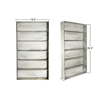 Hello Honey® 35.5" Distressed Gray Metal 6 Tier Wall Shelf