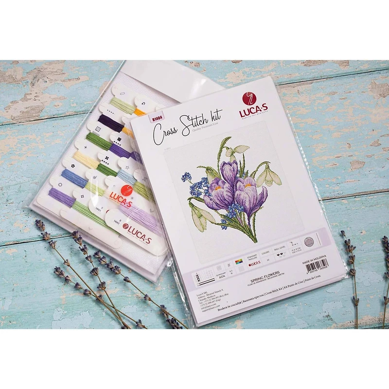 Luca-S Spring Flowers Counted Cross Stitch Kit