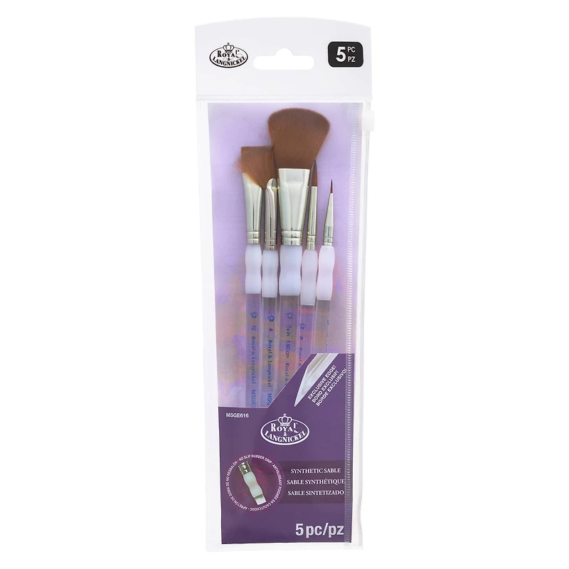 9 Pack: Royal & Langnickel® Synthetic Sable™ Mop Variety Brush Set