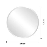 5.8" Round Beveled Glass Mirror by Make Market®