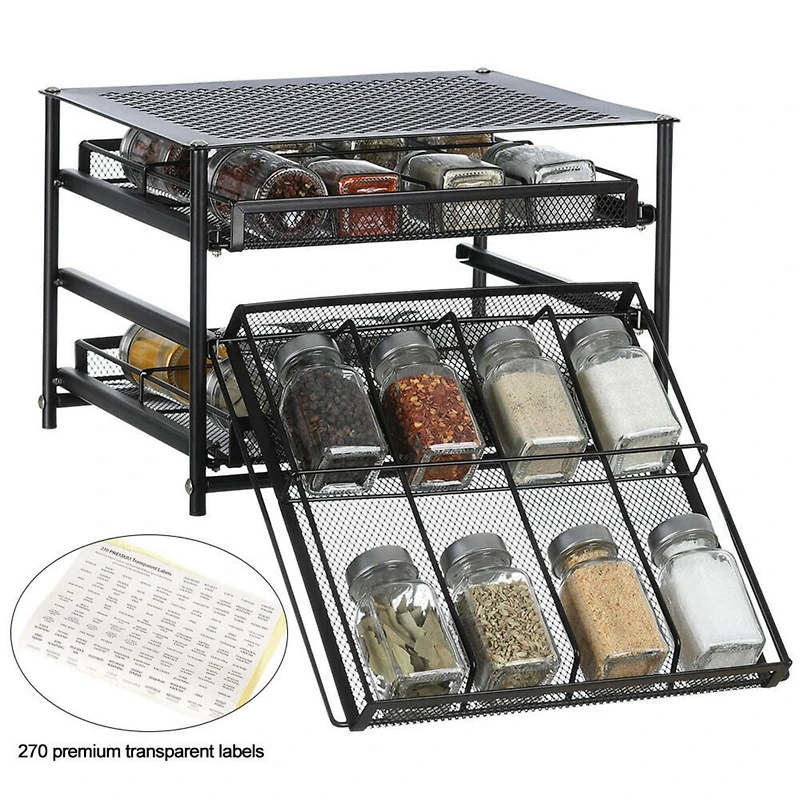 NEX™ 3-Tier 24-Bottle Spice Rack Organizer