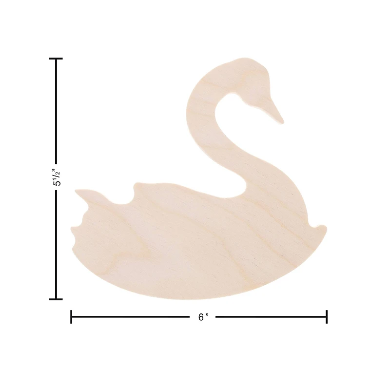 Leisure Arts® 6" Rocking Swan Wood Shape