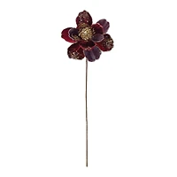 28" Beaded Velvet Magnolia Flower Stems