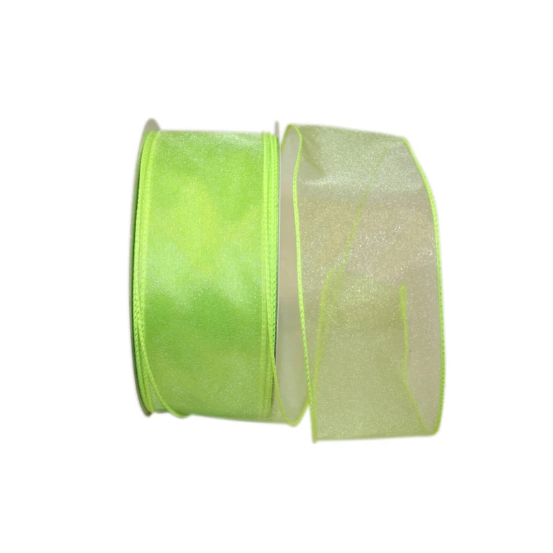 JAM Paper 2.5" x 50yd. Sheer Wired Ribbon