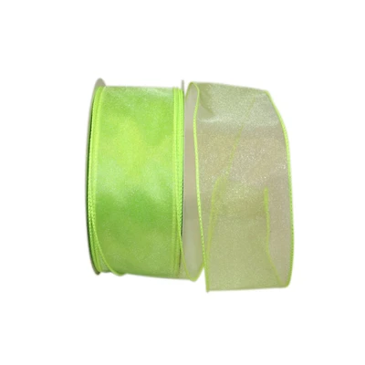 JAM Paper 2.5" x 50yd. Sheer Wired Ribbon