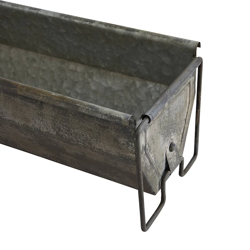 Hello Honey® Distressed Metal Trough Container