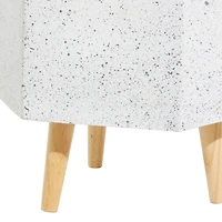 Set of 2 White MgO Contemporary Planter 15", 17"