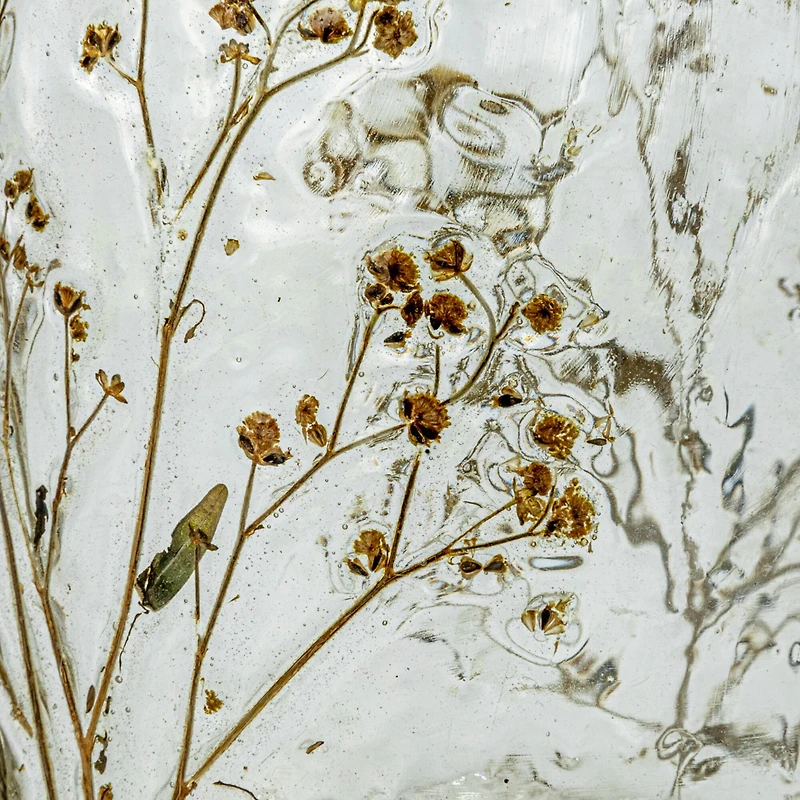 Hello Honey® Clear Reclaimed Glass Votive Holder with Natural Botanicals