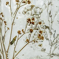 Hello Honey® Clear Reclaimed Glass Votive Holder with Natural Botanicals