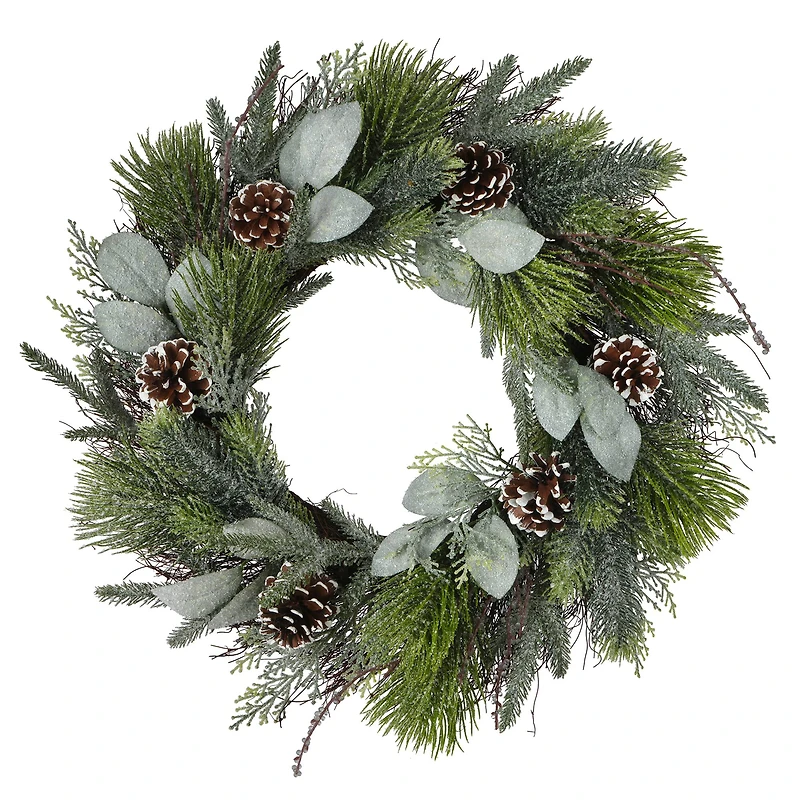 24" Shimmery Pine Wreath by Ashland®
