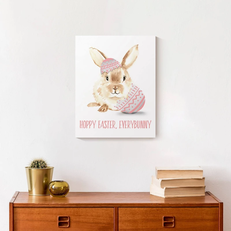 Pink Every Bunny 11" x 14" Canvas Wall Art