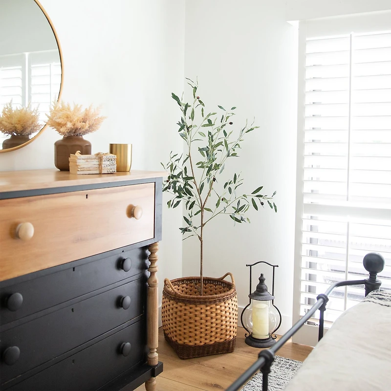 Artificial Slim Minimalist Olive Tree