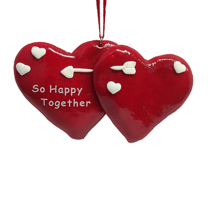 4.25" So Happy Together Hearts Ornament