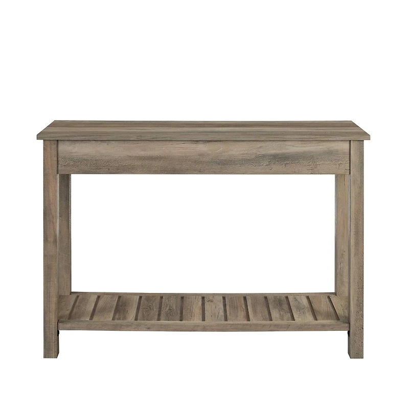 Walker Edison Gray Wash Country Entry Table