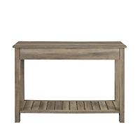 Walker Edison Gray Wash Country Entry Table