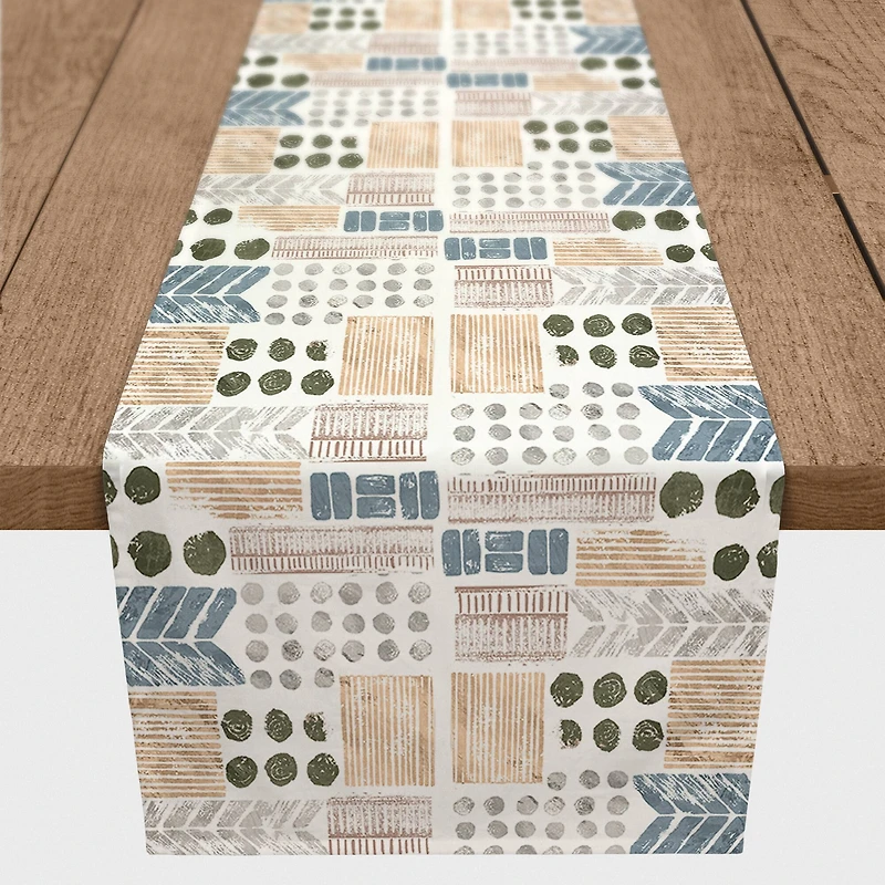 Abstract Boho Dots Outdoor Table Runner