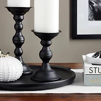 Black Metal Pillar Candle Holder By Ashland®