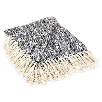 DII® Navy Diamond Stitch Throw