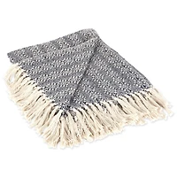 DII® Navy Diamond Stitch Throw