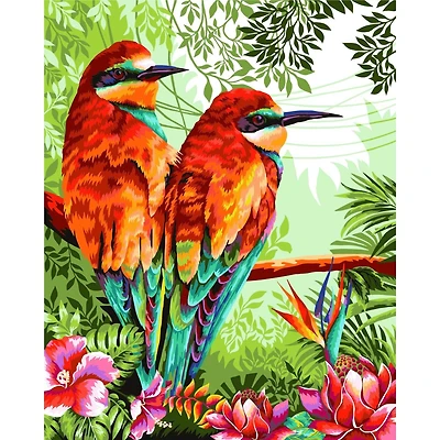 Crafting Spark Colorful Parrots Painting by Numbers Kit
