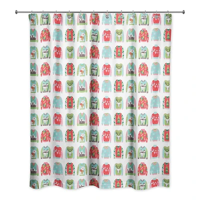 Ugly Sweater Pattern Shower Curtain