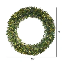 96" Warm White Dura-Lit® LED Cashmere Pine Wreath
