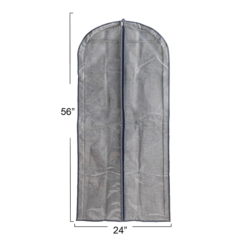 Household Essentials 56" Denim Blue Hanging Zippered Garment Storage Bag, 2ct.