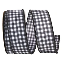 Reliant 1.375" x 10yd. Gingham Check Wired Ribbon